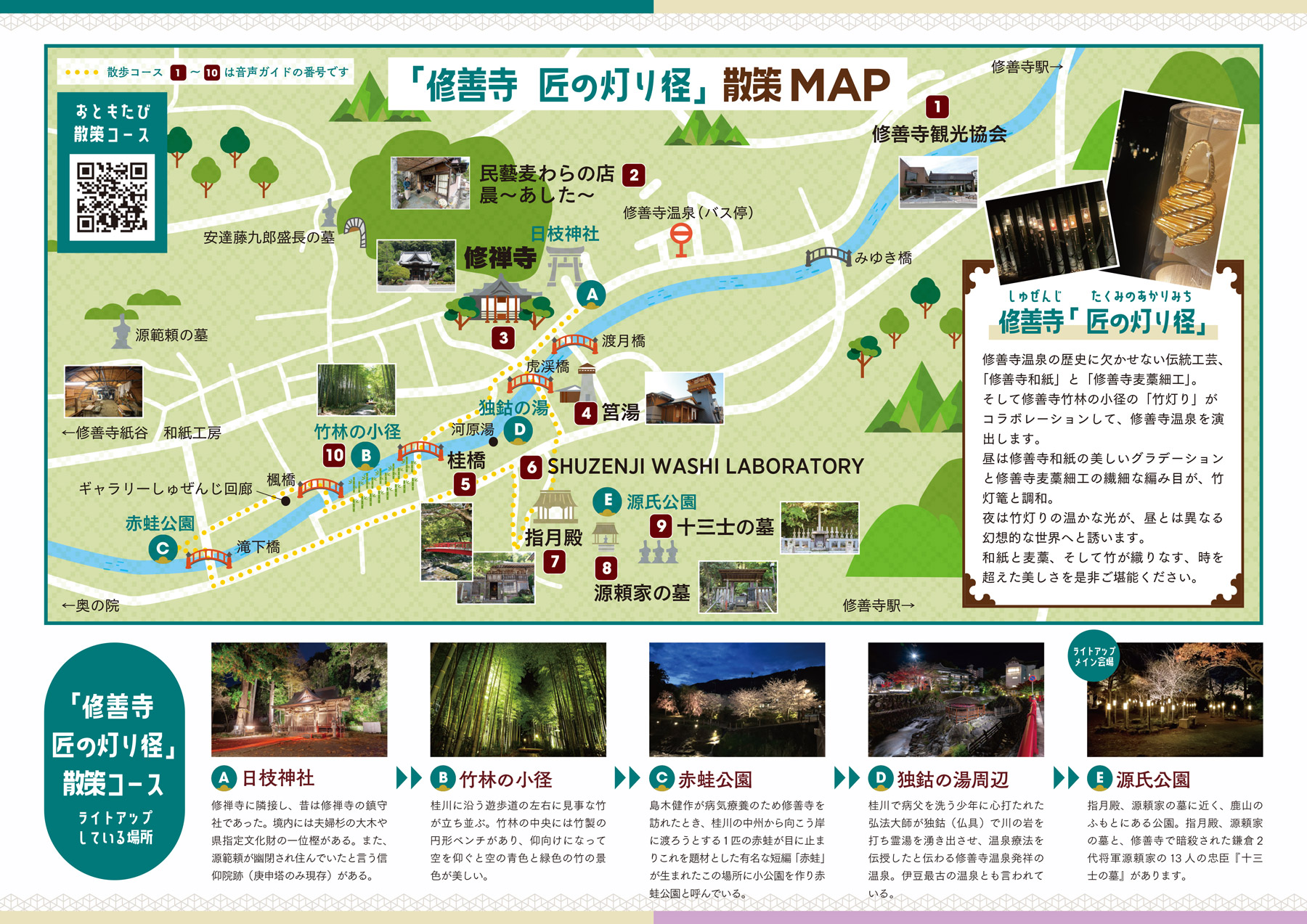 修善寺温泉　匠の灯り径　おともたびマップ